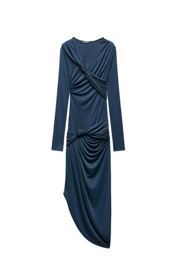 KNOTTED ASYMMETRIC DRESS ZW COLLECTION