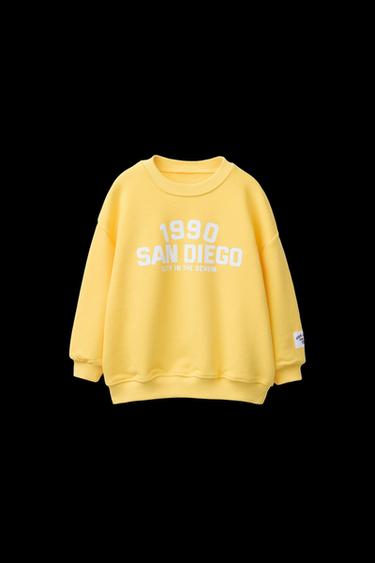 SUDADERA ESTAMPADO TEXTO - Amarillo de Zara - Imagen 0