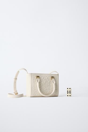 SAC BANDOULIÈRE AVEC PETITES PERLES - Blanc de Zara - Image 5