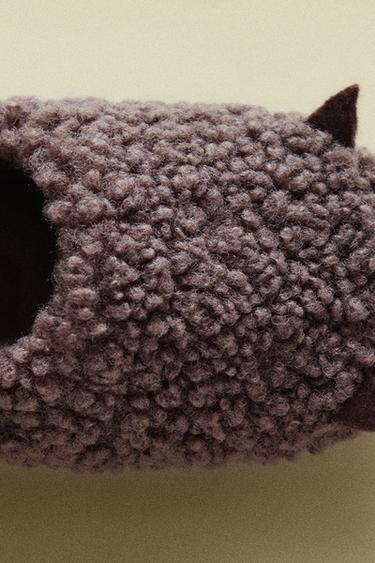 CHILDREN'S CLAW SLIPPERS - Brown by Zara - Image 5