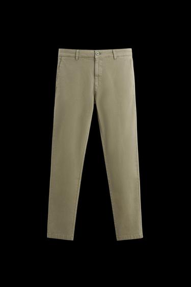 SKINNY-FIT-CHINOHOSE - Helles Khaki von Zara