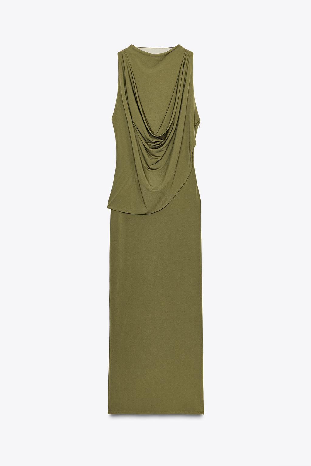 DRAPED COMBINATION DRESS