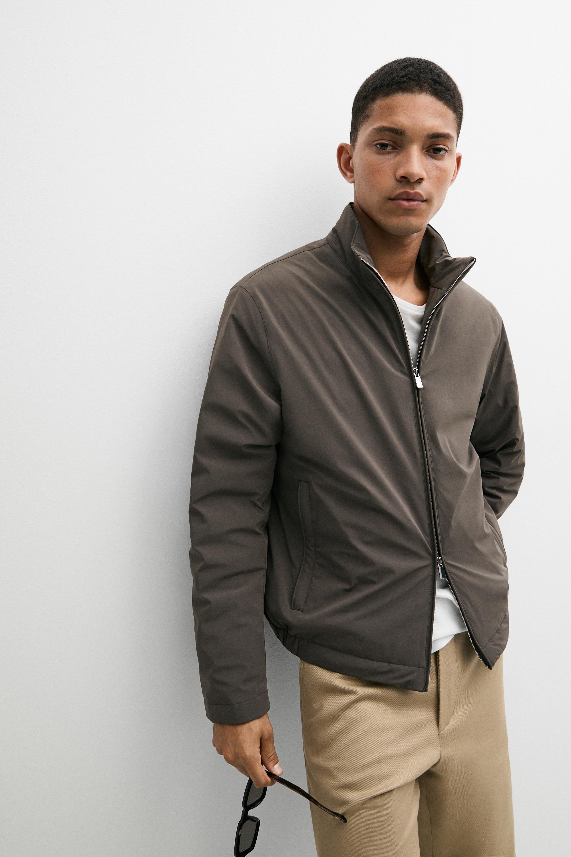 Lightweight quilted bomber jacket