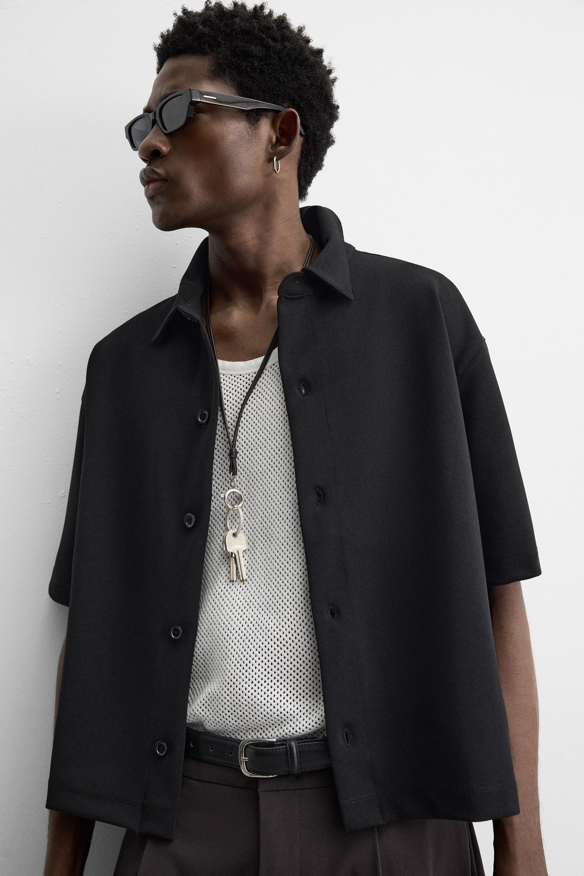 INTERLOCK TEXTURED SHIRT - Black | ZARA United States