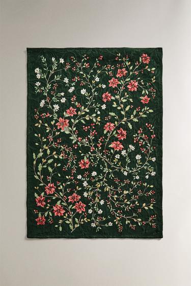 PACK OF COTTON JACQUARD CHRISTMAS TEA TOWELS (PACK OF 2) - Red by Zara - Image 1