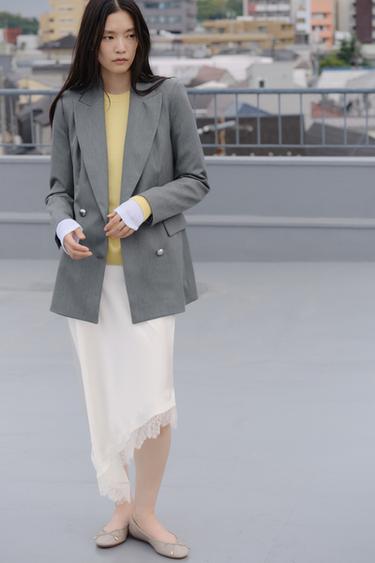 더블 브레스트 블레이저 - Zara 그레이