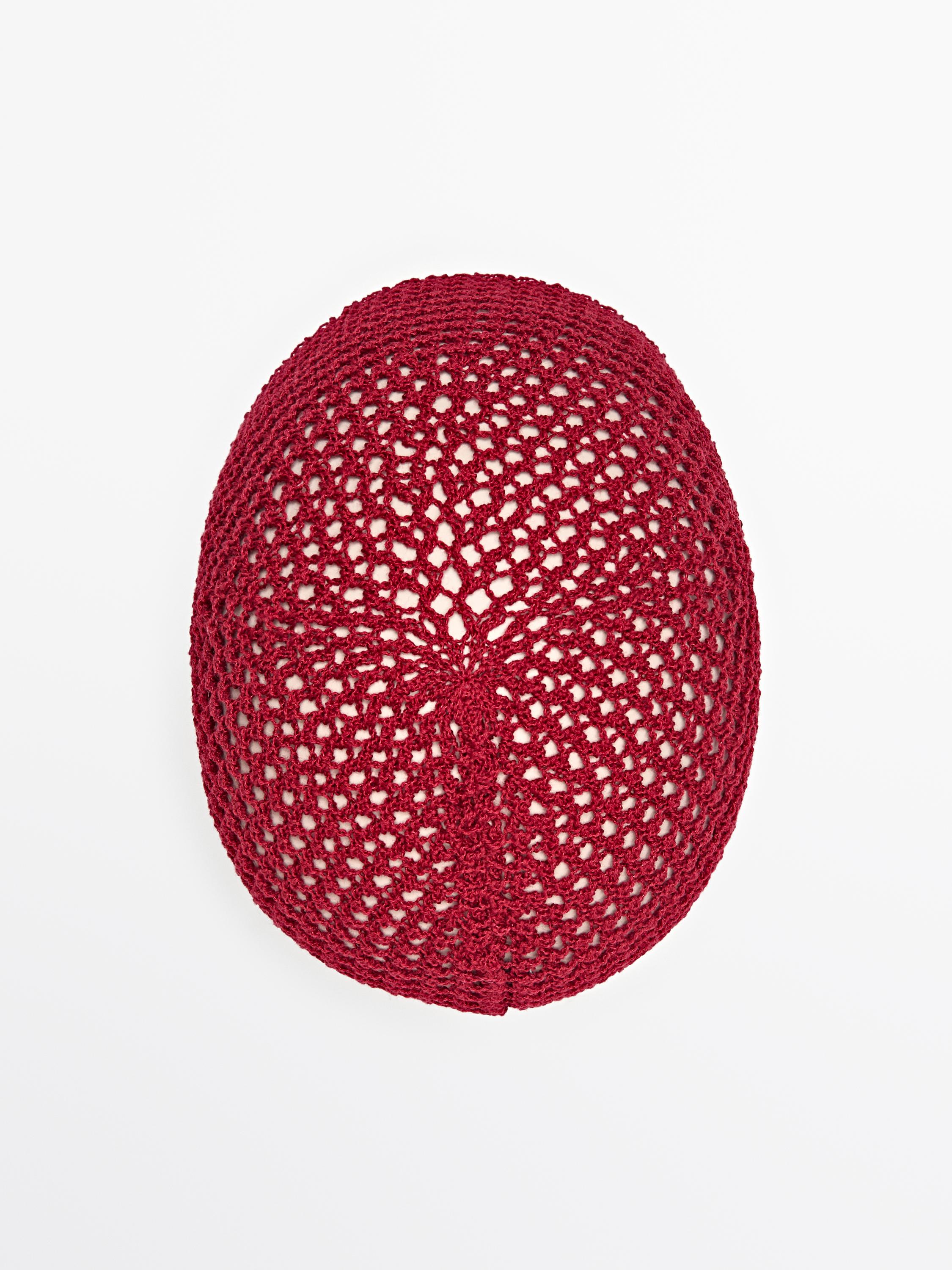 Cotton blend crochet beanie
