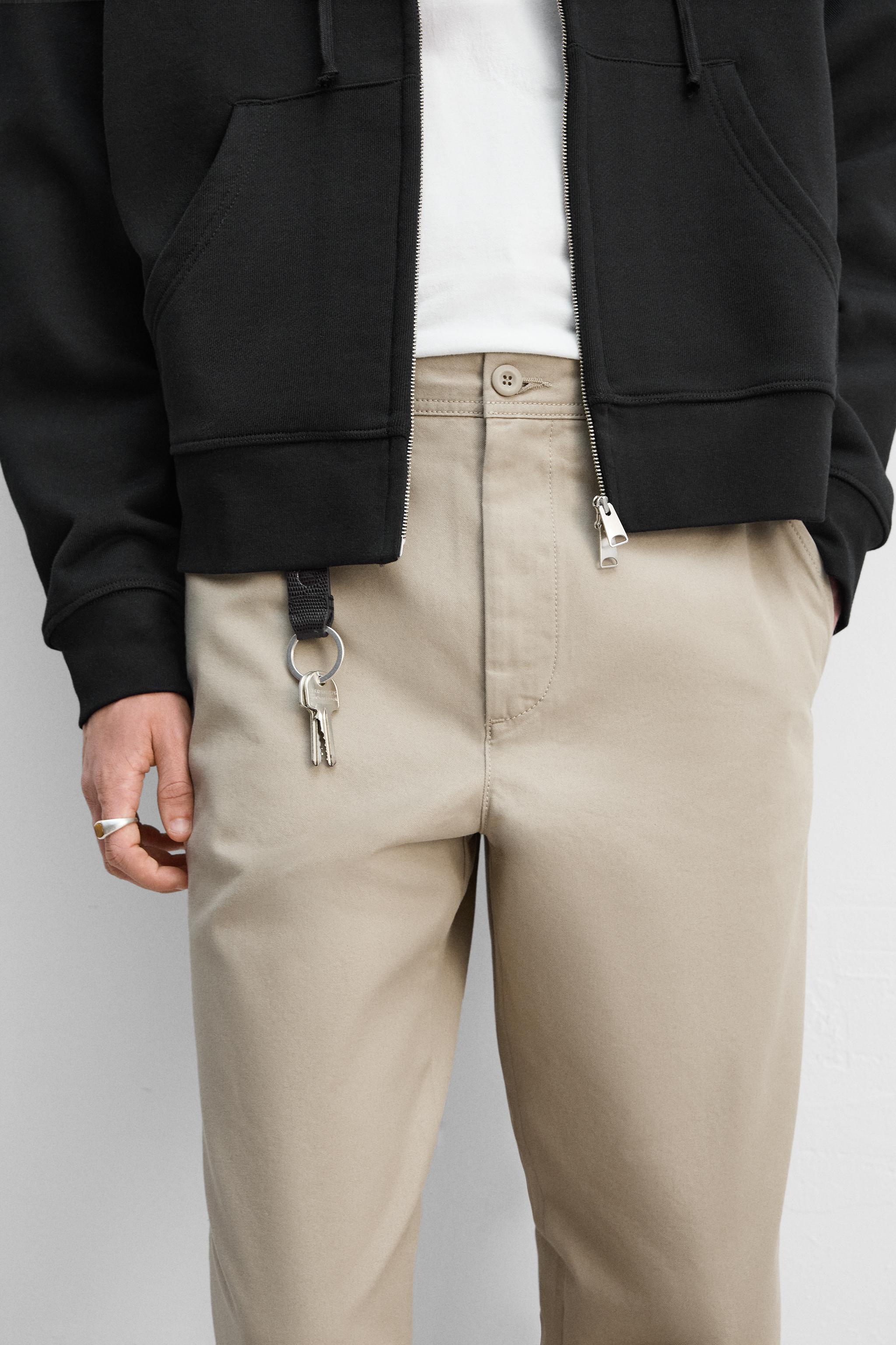 STANDARD FIT CHINO PANTS - Beige | ZARA United States