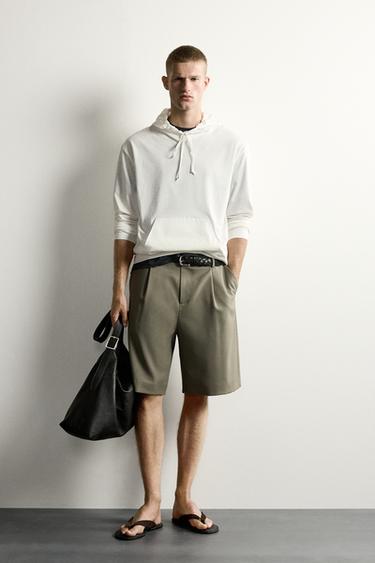 LIGHTWEIGHT CONTRAST HOODIE - White by Zara