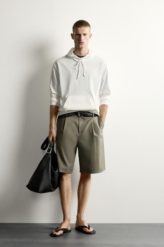 LIGHTWEIGHT CONTRAST HOODIE - White de Zara - Imagen 0