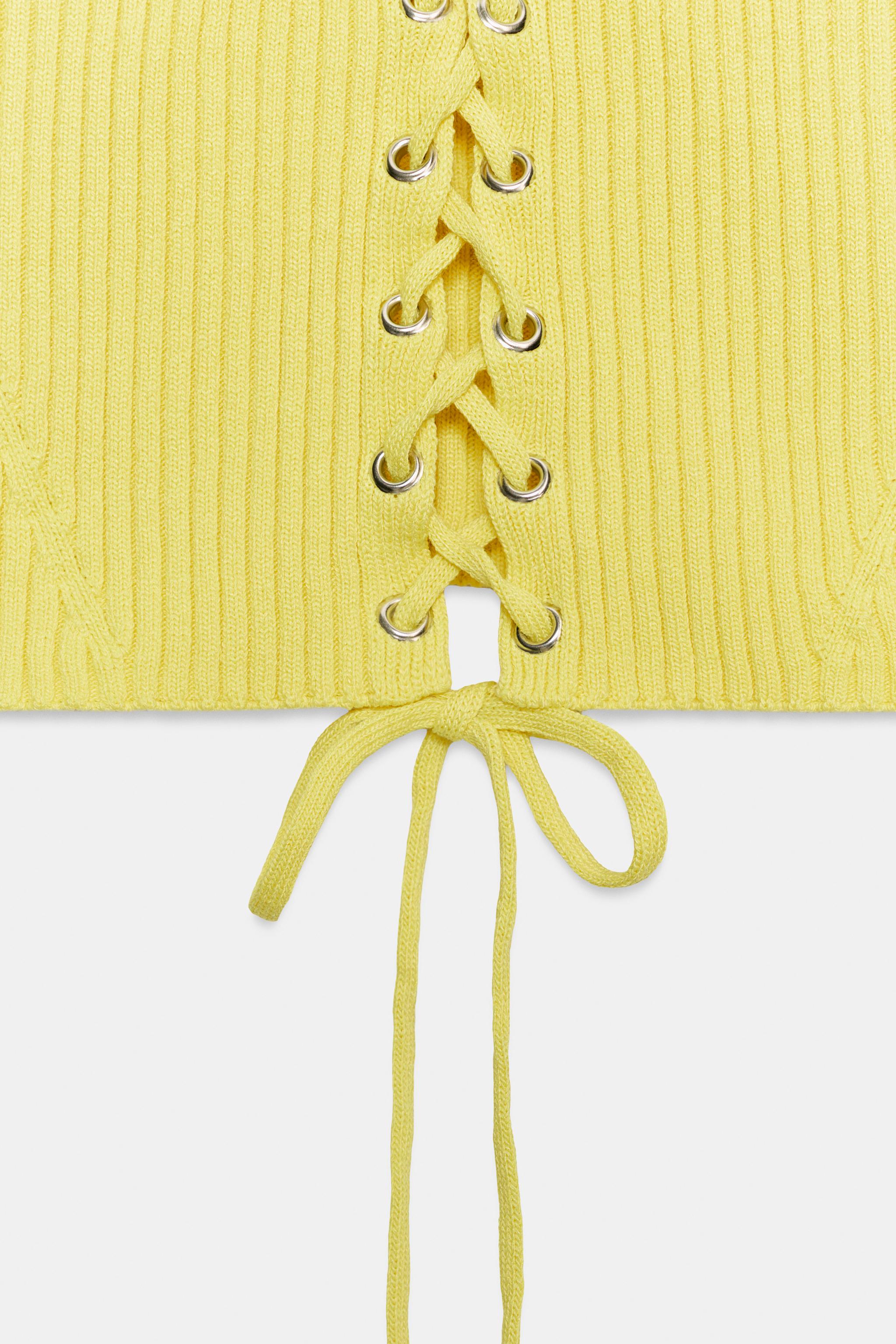 RIB KNIT CORSET TOP