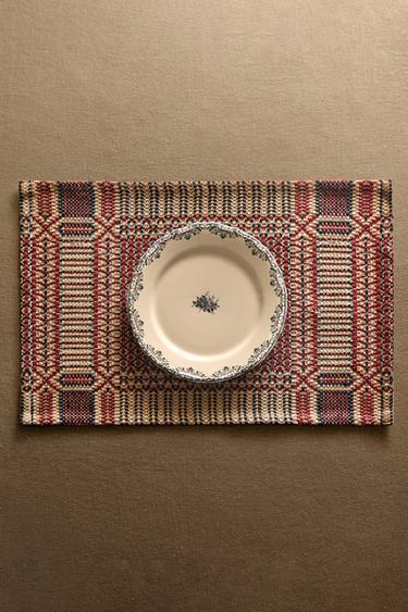 MANTEL INDIVIDUAL JACQUARD NAVIDAD - Rojo de Zara