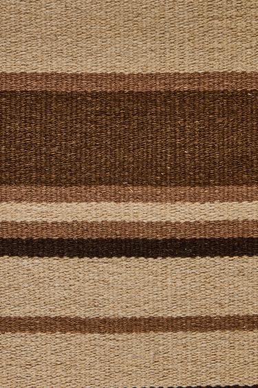 Zara RUG WITH CONTRASTING STRIPES - Brown