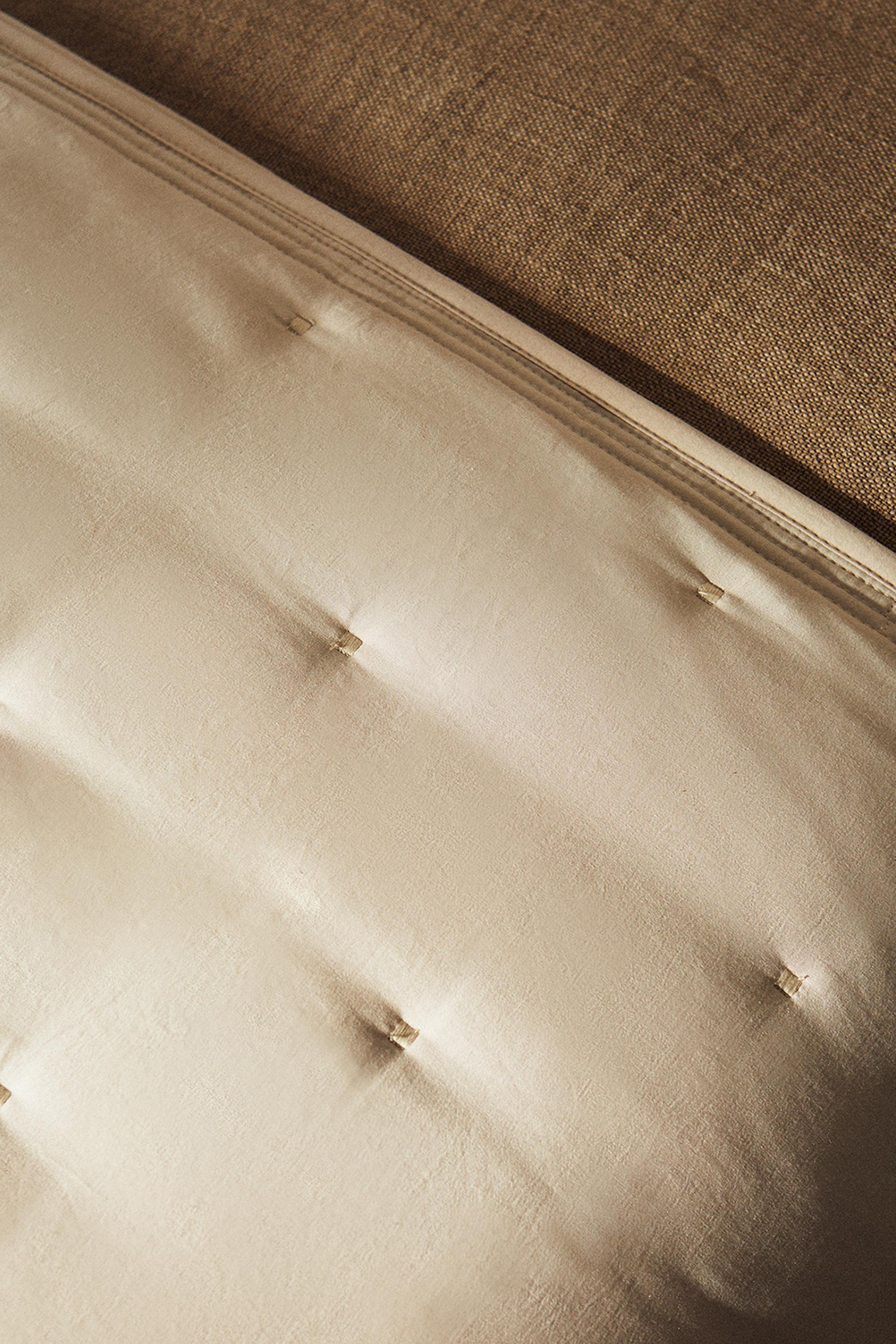 Edredón confort acolchado relleno 200 gr hojas gris cama 135 cm PEDRAZA