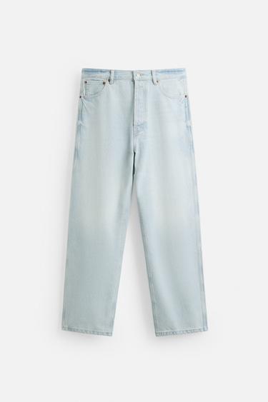 RELAXED STRAIGHT FIT JEANS - Lichtblauw van Zara