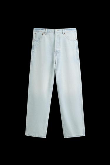 RELAXED STRAIGHT-LEG JEANS - Light blue by Zara - Image 0