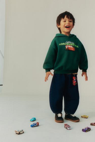 Zara CARS LIGHTNING MCQUEEN © DISNEY PRINTED SWEATSHIRT - Bottle green