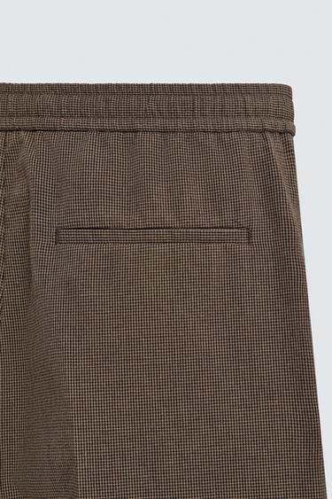 RELAXED FIT HOUNDSTOOTH SUIT TROUSERS - Brown by Zara - Image 9