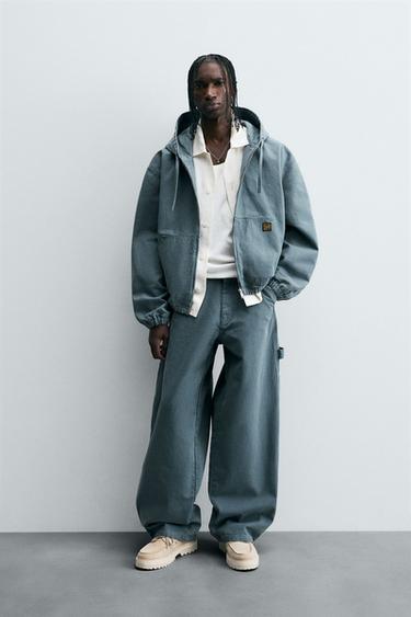 CONJUNTO DENIM LAVADO RELAXED FIT - 488 da Zara - Imagem 0