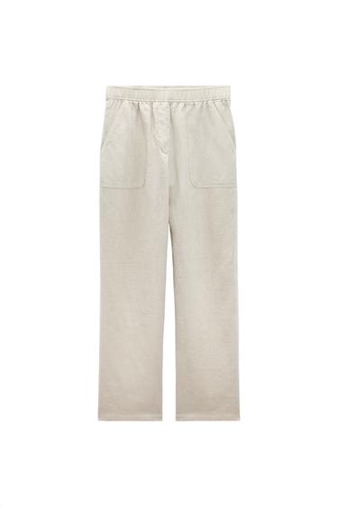 WIDE LEG LINEN PANTS
