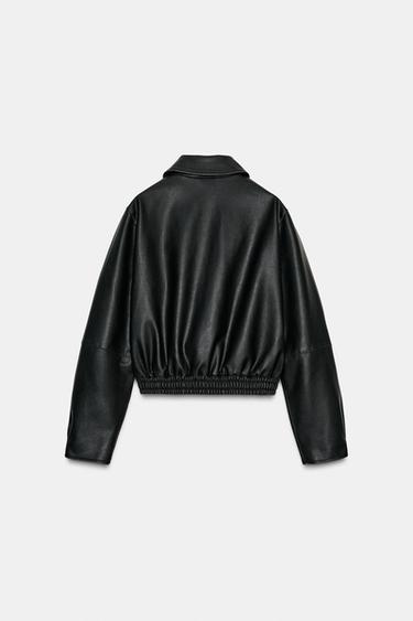 FAUX LEATHER JACKET - Black by Zara - Image 1