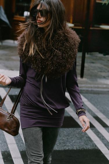SHOULDER PAD GATHERED TOP — Purple 2