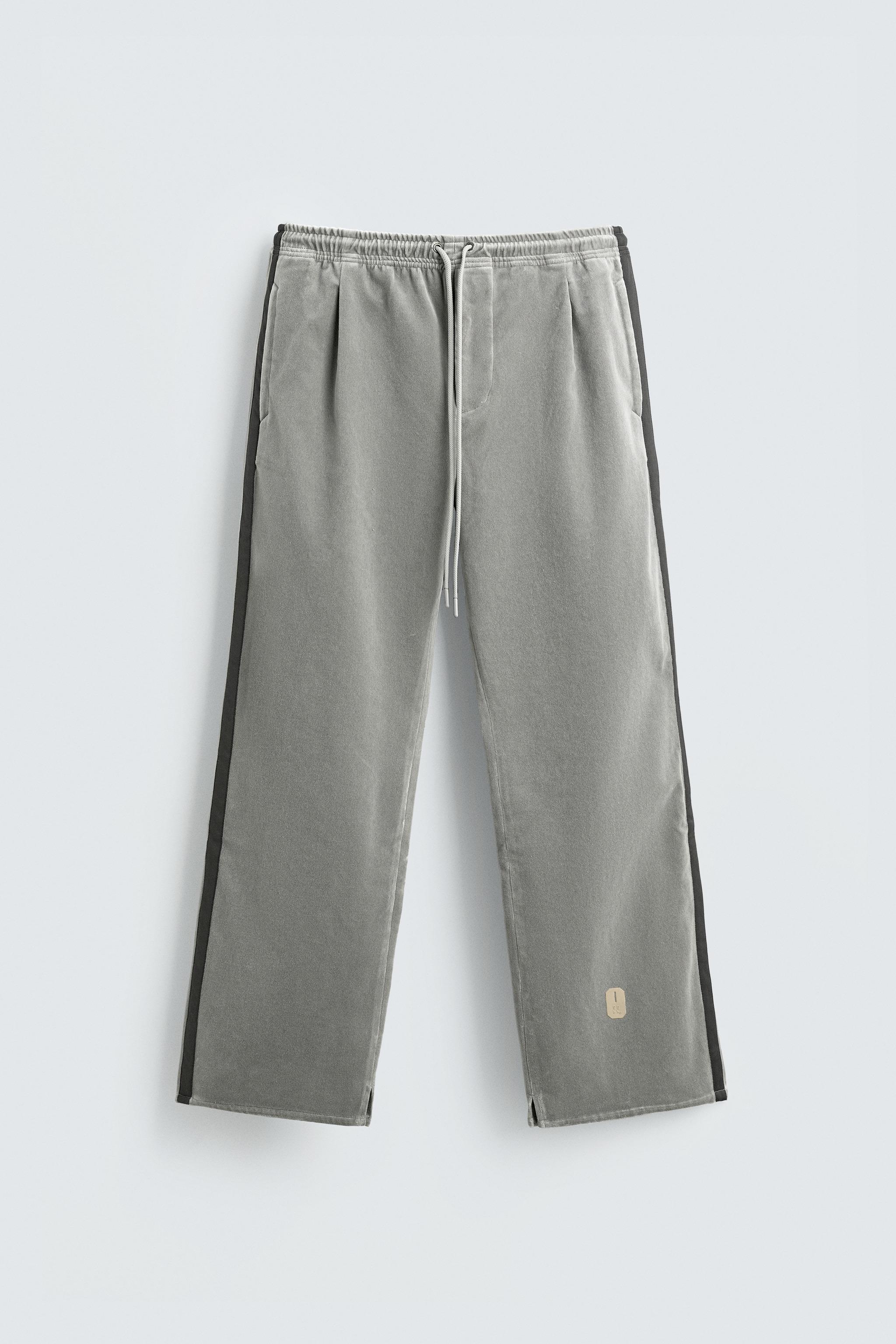 VELVET PANTS WITH BANDS X SR_A - Anthracite grey | ZARA