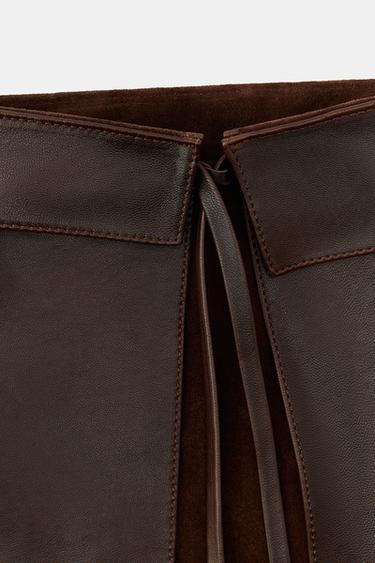 100% LEATHER SKIRT BELT - Brown by Zara - Image 6
