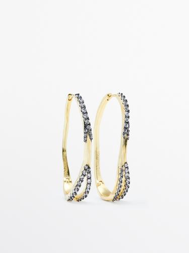 Boucles d’oreilles brillants - Doré de Zara