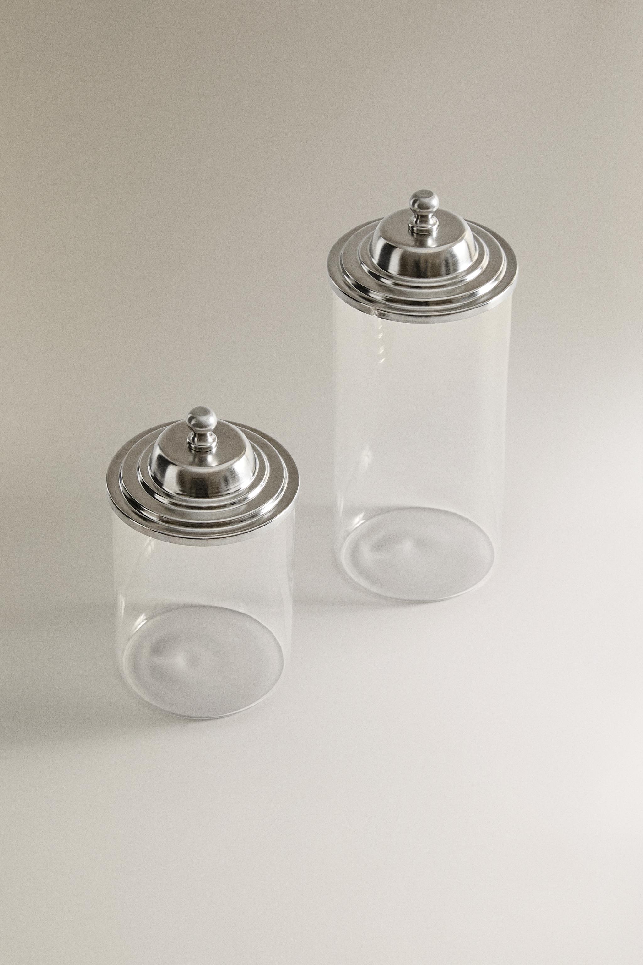 BOCAL EN VERRE AVEC COUVERCLE MÉTAL