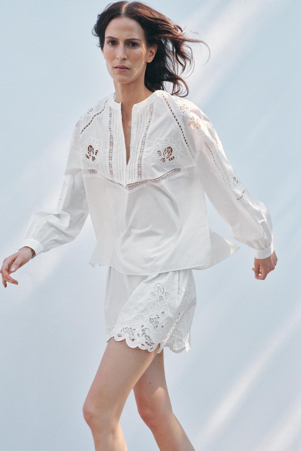 Thumbnail image for ZW COLLECTION EMBROIDERED OPENWORK BLOUSE