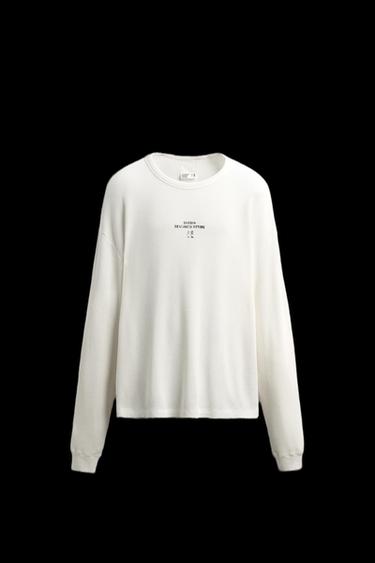 CAMISETA WAFFLE X SR_A - Blanco roto de Zara