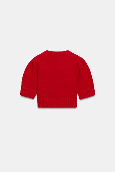 HAUT EN MAILLE À MANCHES COURTES - Rouge de Zara - Image 5