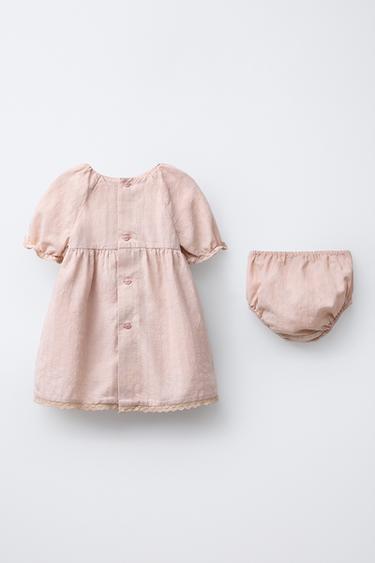 DRESS AND LACE TRIM BRIEFS - Dusty pink by Zara - Image 1
