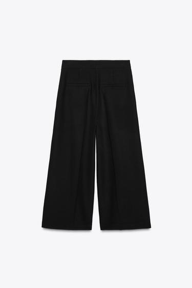 HIGH-WAIST CULOTTE TROUSERS - Black by Zara