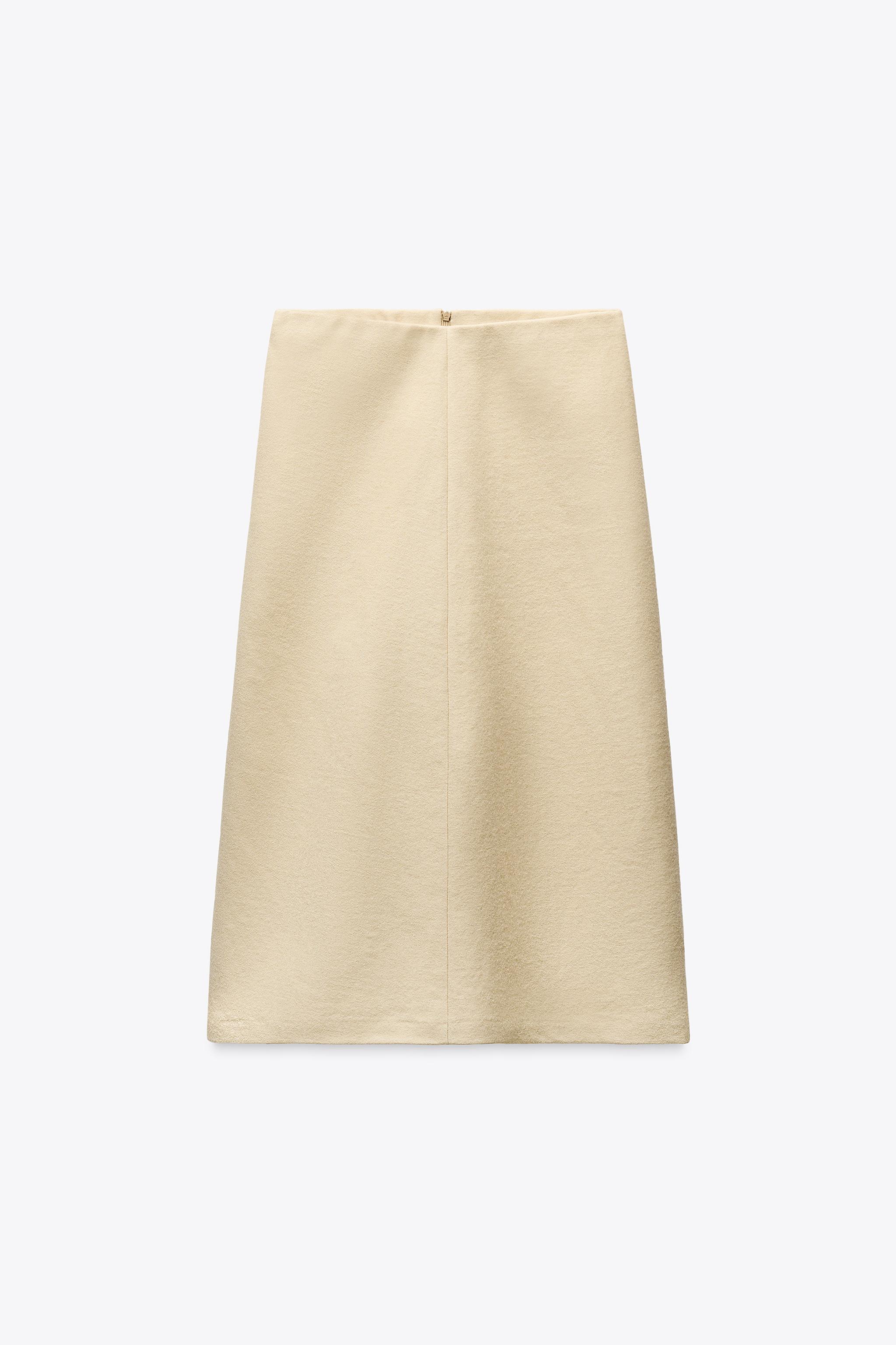 100% WOOL SKIRT LIMITED EDITION - Oyster-white | ZARA United