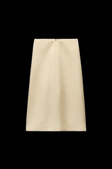 Zara 100% WOOL SKIRT LIMITED EDITION - Oyster-white - Image 0