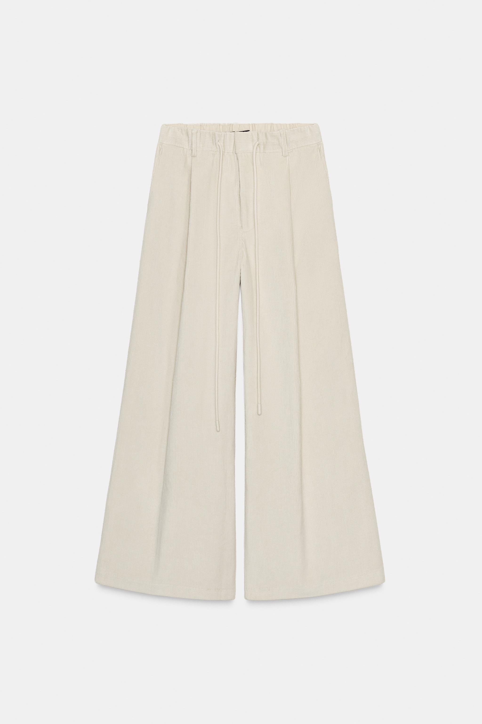 コーデュロイ ポケットパンツ - オフホワイト | ZARA Japan / 日本