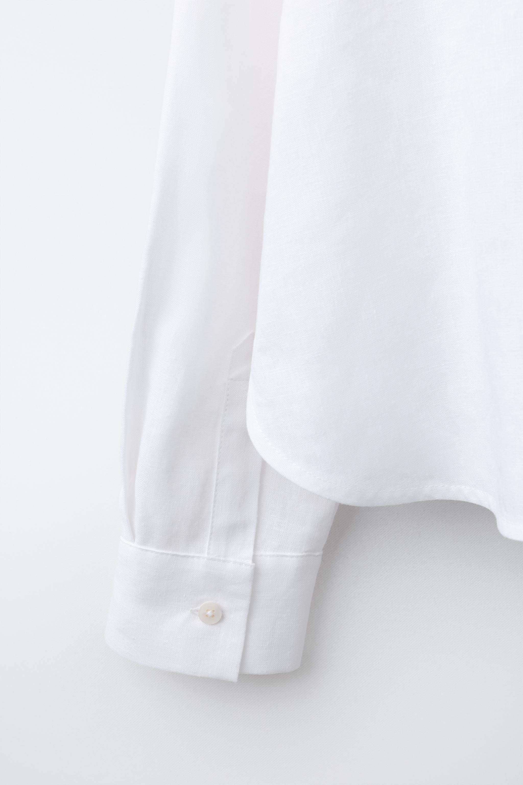 CHEMISE UNIE AVEC LIN