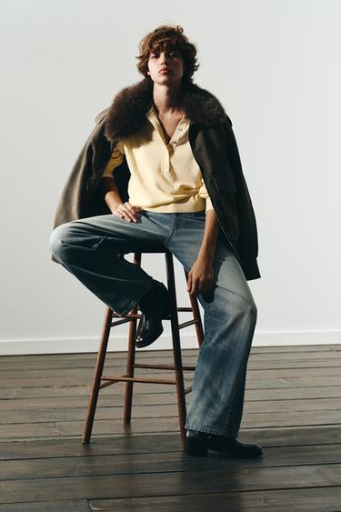 TRF MID-WAIST BAGGY BALLOON JEANS - Blue by Zara - Image 2