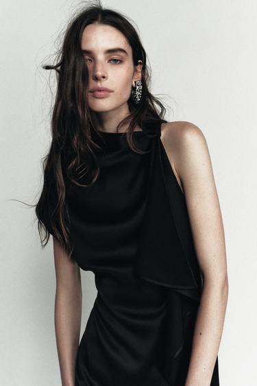 LIMITED EDITION CUT OUT SHORT DRESS - Black by Zara