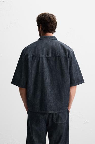 RELAXED FIT DENIM SHIRT - Indigo by Zara - Image 2