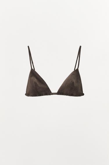 STRIPED TRIANGLE LINEN BLEND BRA - 178 de Zara - Image 2