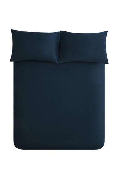 VERWASSEN PERKALKATOENEN DEKBEDOVERTREK X SOCIETY LIMONTA - Blauw van Zara