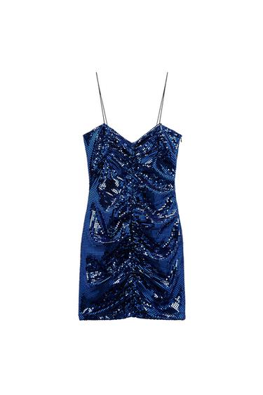 VESTIDO DRAPEADO BRILLOS