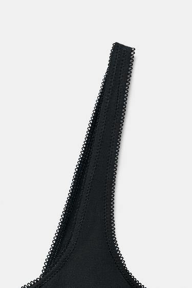 BODY BIMATIÈRE AVEC POLYAMIDE - Noir de Zara - Image 6