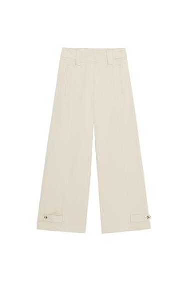 PANTALÓN CULOTTE TIRO ALTO - Crudo medio de Zara