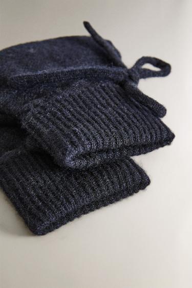 CHAUSSONS BÉBÉ CACHEMIRE - Bleu marine de Zara - Image 2