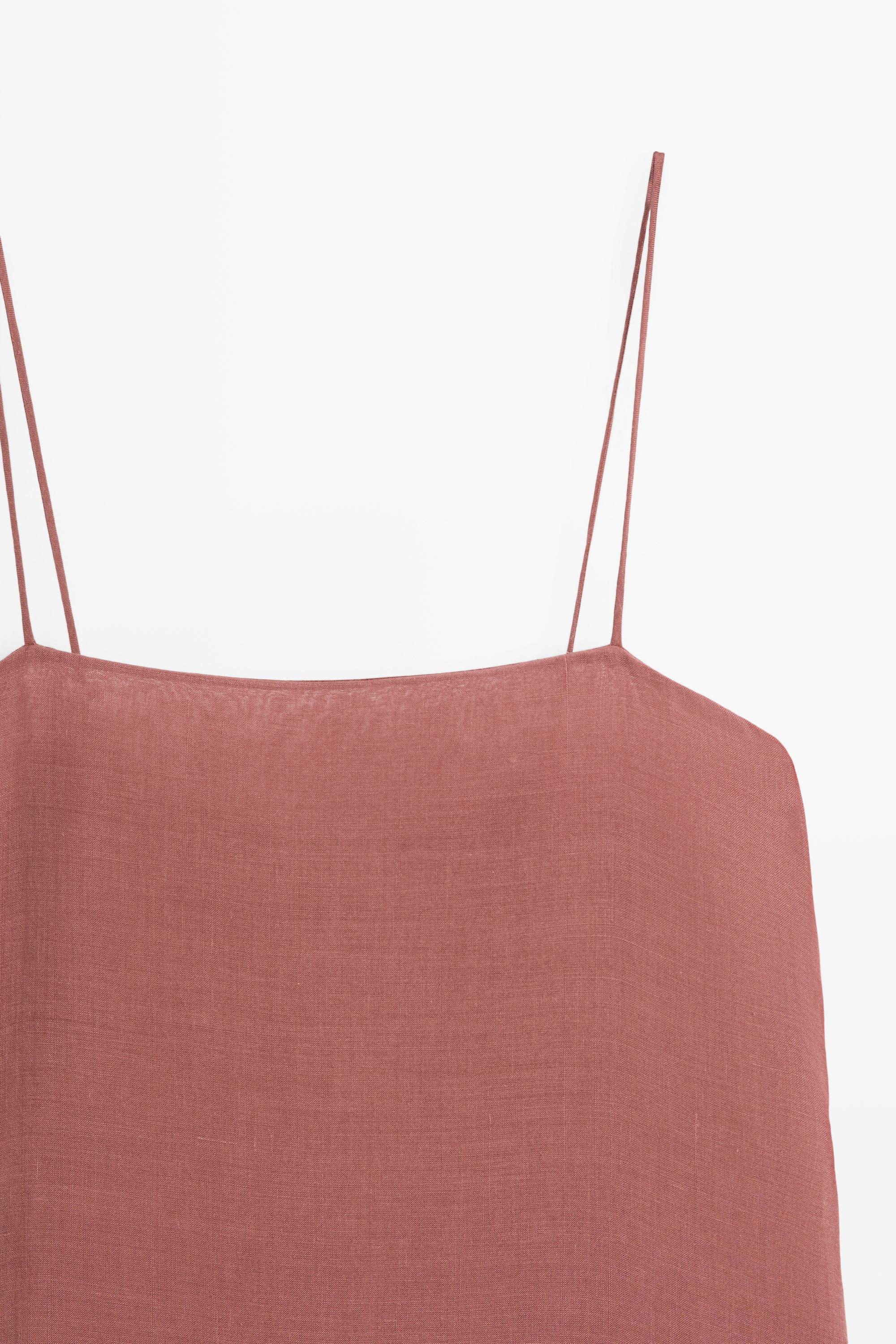 Flowing double-layer midi dress