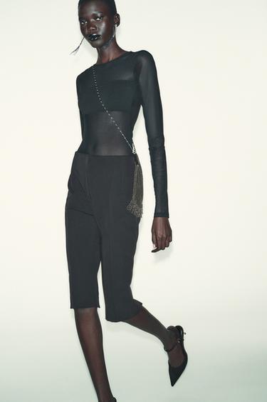 TULLE COMBINED BODYSUIT - Black by Zara